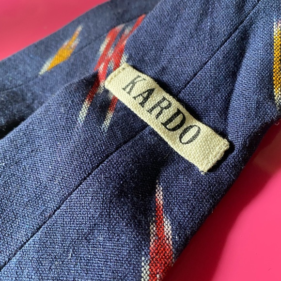 Kardo Ikat print cotton tie - Picture 3 of 4
